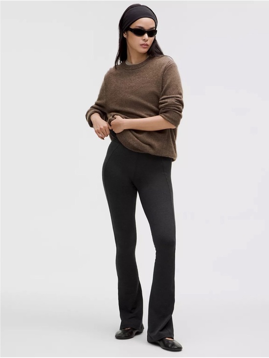 lululemon athletica Pants - Lululemon softstreme Suedey Split-Hem High-Rise Mini-Flare Pant size 6 black